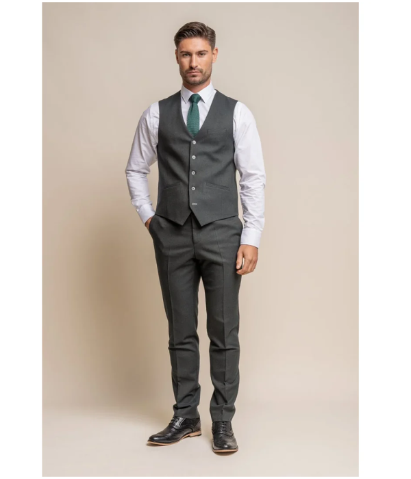 Furious - Men's Dark Olive Formal Waistcoat