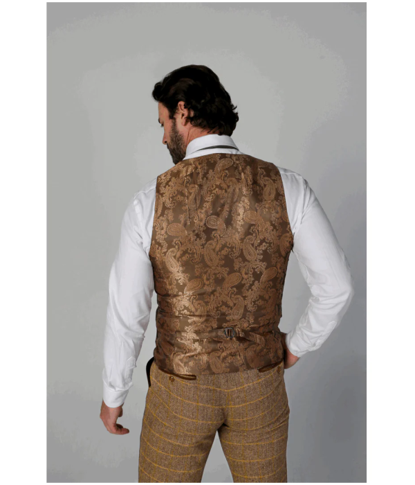 Harris - Men's Brown Tweed Waistcoat