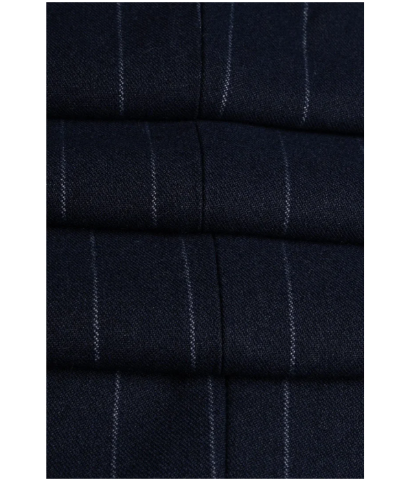 Invincible - Men's Navy Blue Pinstripe Waistcoat