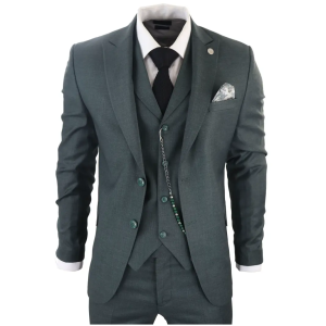 James Men’s 3-Piece Classic Green Suit