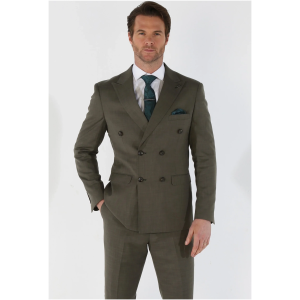 Kurt – Men’s 2 Piece Sage Green Double Breasted Suit