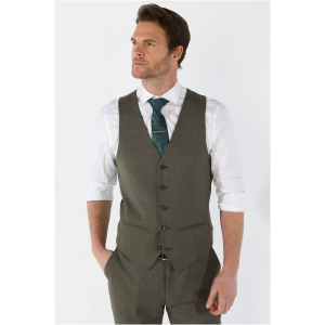 Kurt – Men’s Sage Tailored Fit Waistcoat