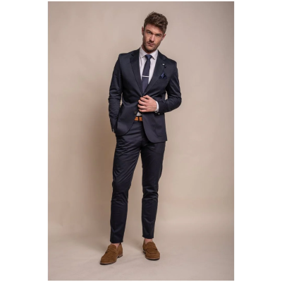 Mario - Men's Classic Summer Navy 2 Piece Suit