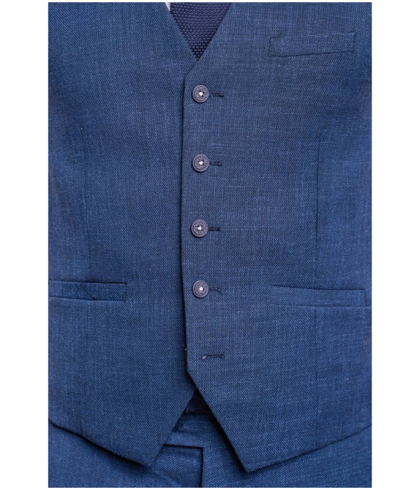 Miami - Men's Blue Wedding Waistcoat