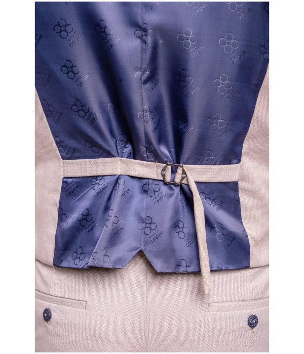 Miami - Men's Beige Wedding Waistcoat