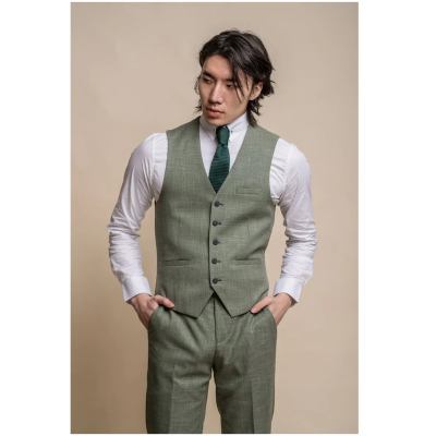 Miami - Men's Sage Green Summer Waistcoat