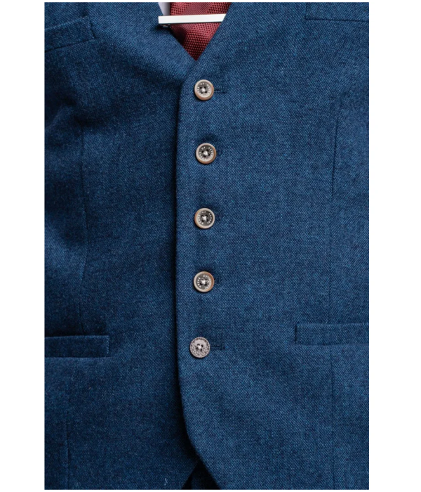 Orson - Men's Blue Tweed Waistcoat