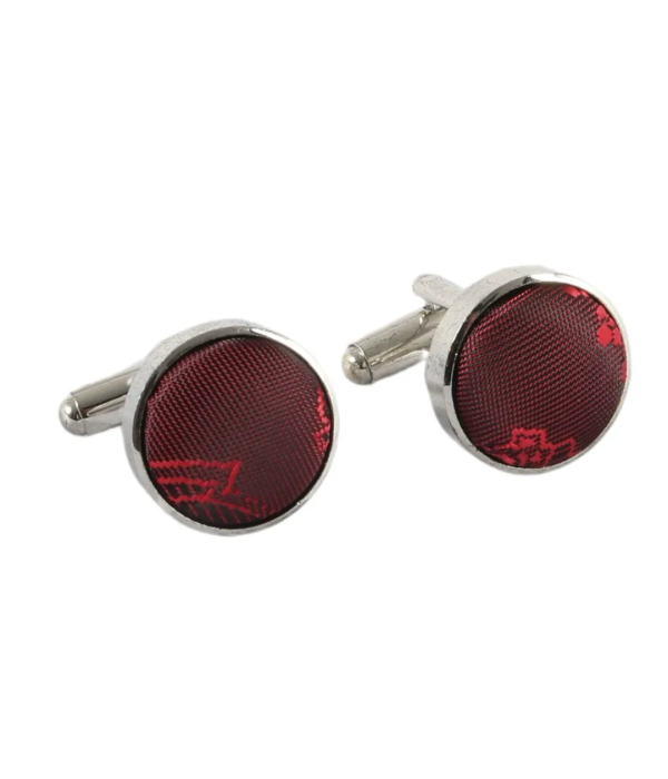 Men's Wine Bow Tie Pocket Square Cuff Links Gift Set