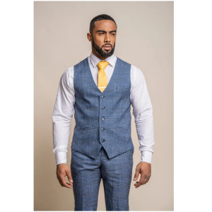 Phantom – Men’s Blue Check Waistcoat