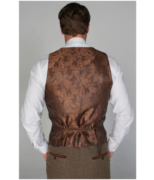 Ralph - Men's Tweed Brown Waistcoat