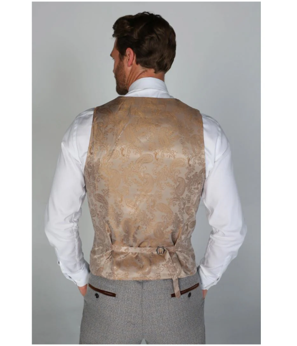 Ralph - Men's Cream Tweed Waistcoat