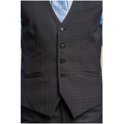 Seeba - Men's Classic Charcoal Waistcoat