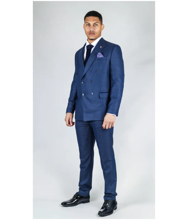 STZ91 - Men's Blue Double Breasted 2 Piece Suit