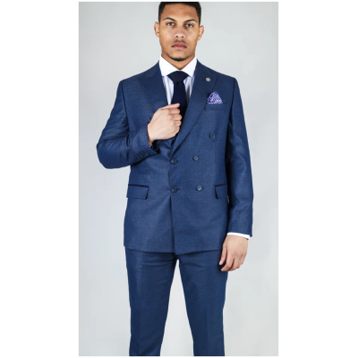 STZ91 - Men's Blue Double Breasted 2 Piece Suit