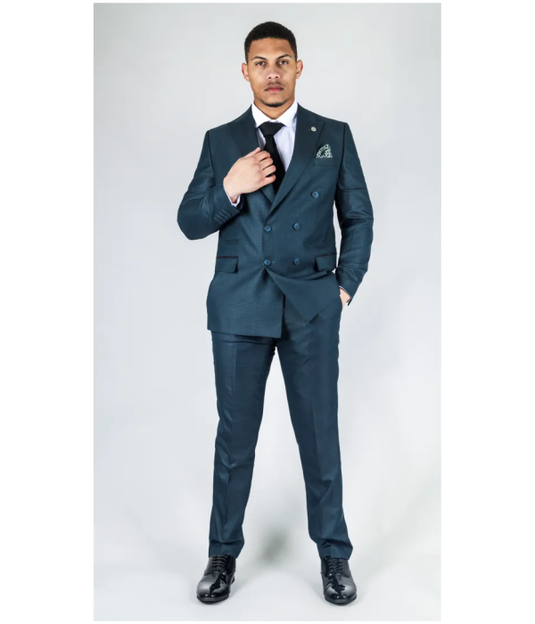 STZ93 - Men's Green Double Breasted 2 Piece Suit