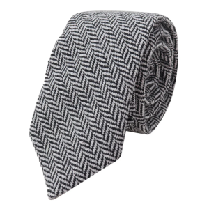 Men’s Tweed Grey Tie Hankie Set Classic British Heritage Wool Herringbone