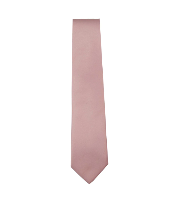 Men's Tie & Hankie Handkerchief Pocket Square Neck Tie Satin Silk Light Dusty Pink Peach