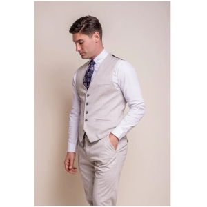 Valencia – Men’s Classic Cream Waistcoat