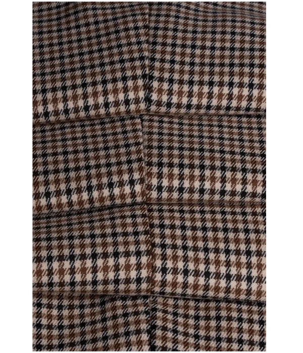 Elwood - Men's Beige Check Houndstooth Waistcoat