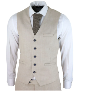 Men’s Tweed Check Peaky Blinders Waistcoat Gilet Classic Herringbone